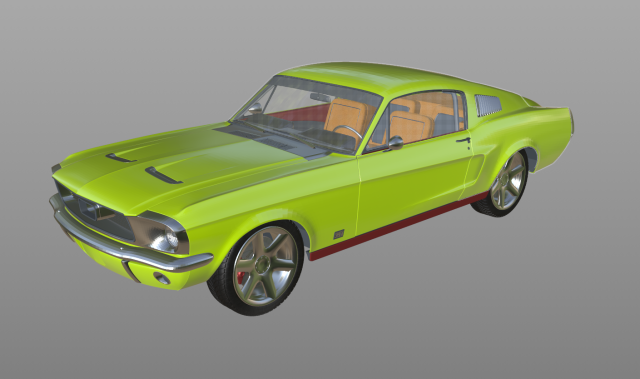Ford Mustang 1967 BULLIT 3D Model