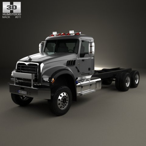 Mack Granite MHD Chassis Truck 2016 3D Model