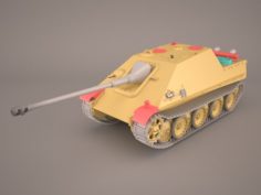 Jagdpanther Germany WWII Tank Destroyer 3D Model
