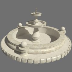 Marble Fountain 3D Model