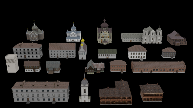USSR village pack 3D Model