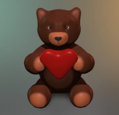 Teddy bear for valentines 3D Model