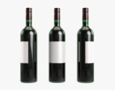 Red Wine Bottle 3D Model
