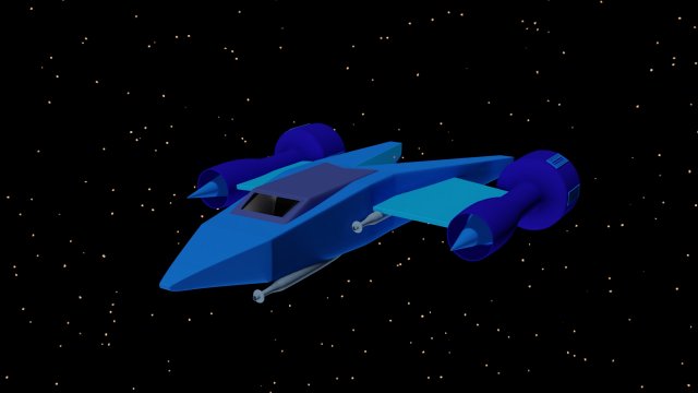 Sci-fi spaceship 3D Model