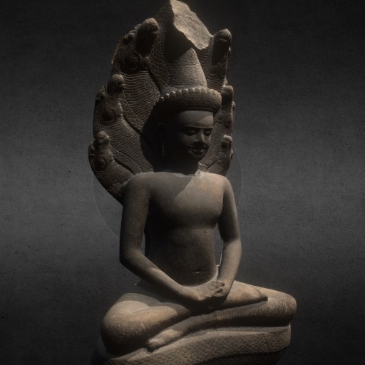 Buddha protected by the naga						 Free 3D Model