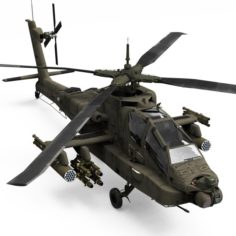 AH-64 Apache Helicopter 3D Model
