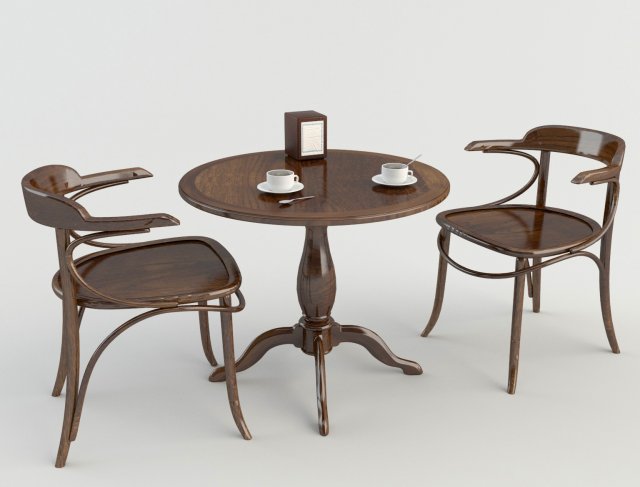 Table Chairs – Tavern Bar 2 3D Model