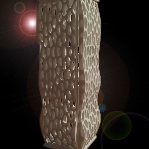 voronoi tower lamp 3D Print Model