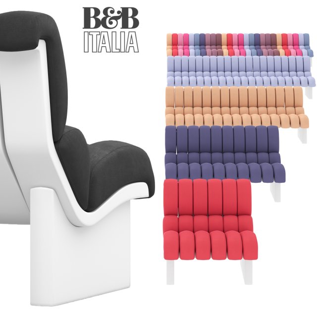 Lombrico BB Italia sofa 3D Model