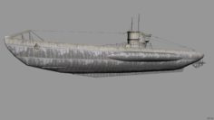 U-Boat (Snow) 3D Model