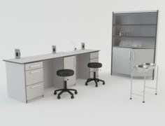 Hospital Laboratory Furniture 2 3D Model