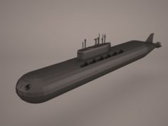 USS Dallas SSN 700 with Dry Deck Shelter 3D Model