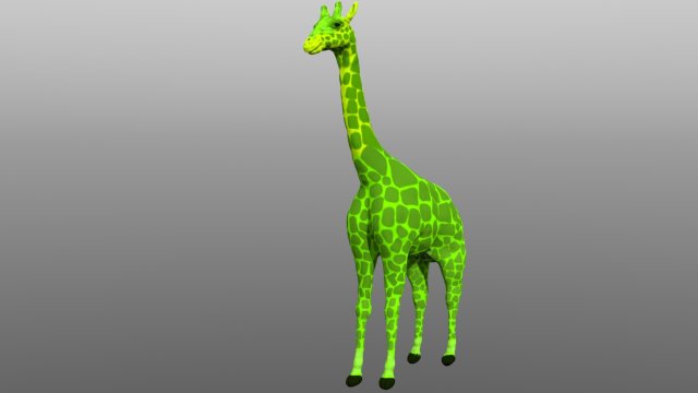 Giraffe low poly model 3D Model