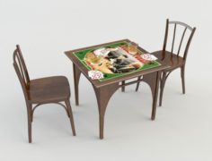 Table Chairs – Tavern Bar 3D Model