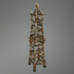 Medieval Wooden Tower 3D Model