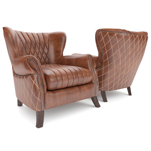 Armchair Vintage Country 3D Model
