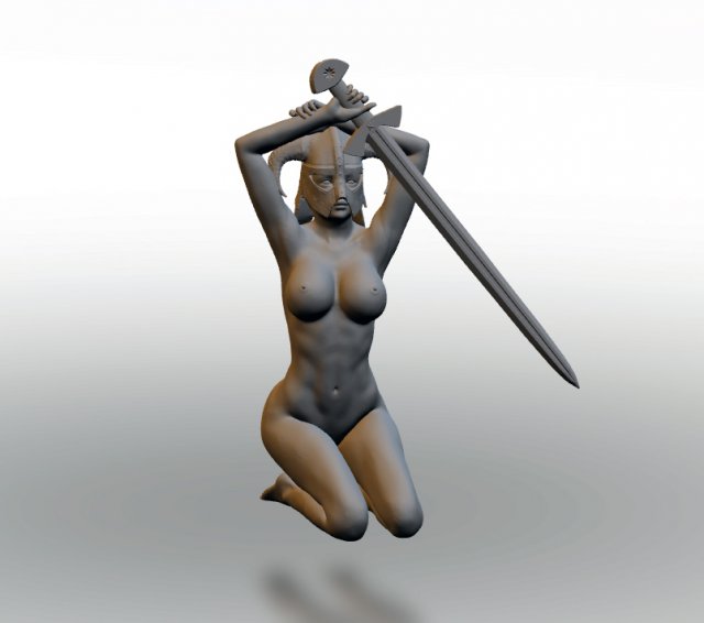 Viking Girl Warrior 3D Model