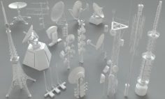 Antennas – 16 pieces 3D Model
