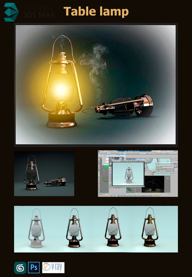 Kerosene lamp 3D Model