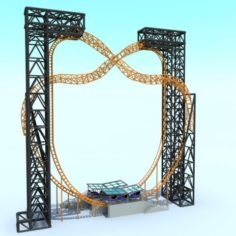 Vertical Roller Coaster 3D Model
