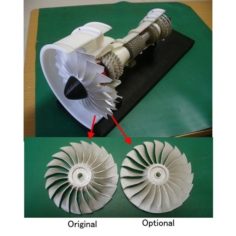 Jet Engine; Geared Turbofan (GTF), Optional-Fan 3D Print Model