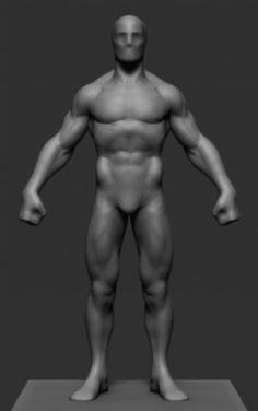 Superhero Body 3D Model