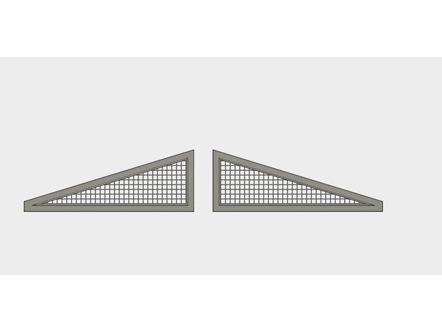 TRX-4 Tactical Rear Triangle Window Grill 3D Print Model