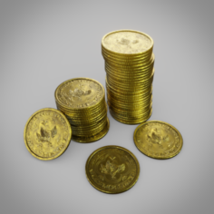 Gold Coins 3D Model