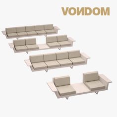 Vondom Flat Sofa Set 3D Model