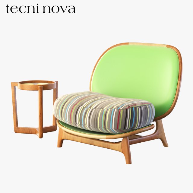 Armchair Outdoor green Tecni Nova 3D Model