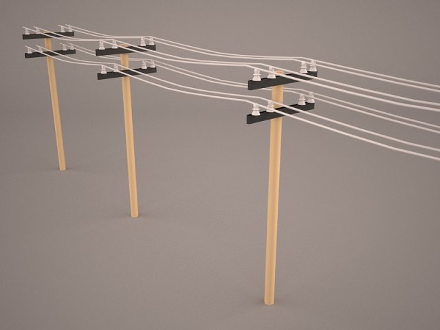 Power Line 3D Model