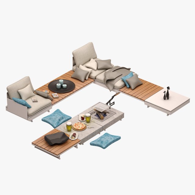 Viteo Pure Sofa Set 3D Model