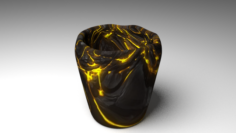 Black gold cup 3D Model