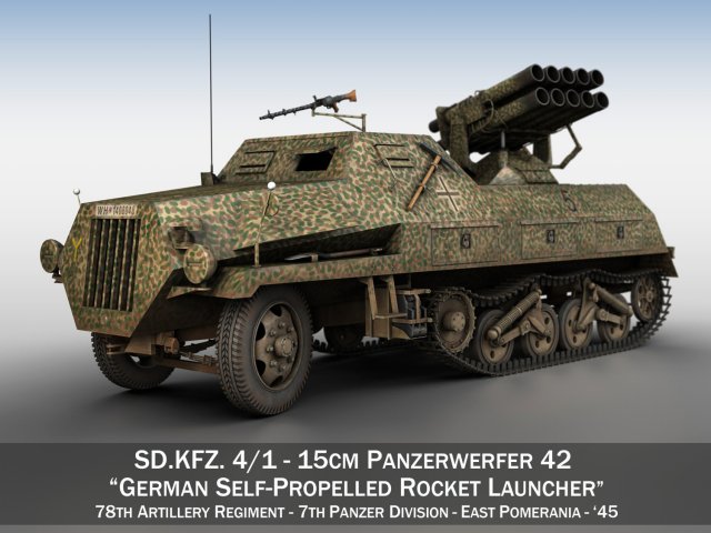 SDKFZ 4 – Panzerwerfer 42 – 7PD 3D Model