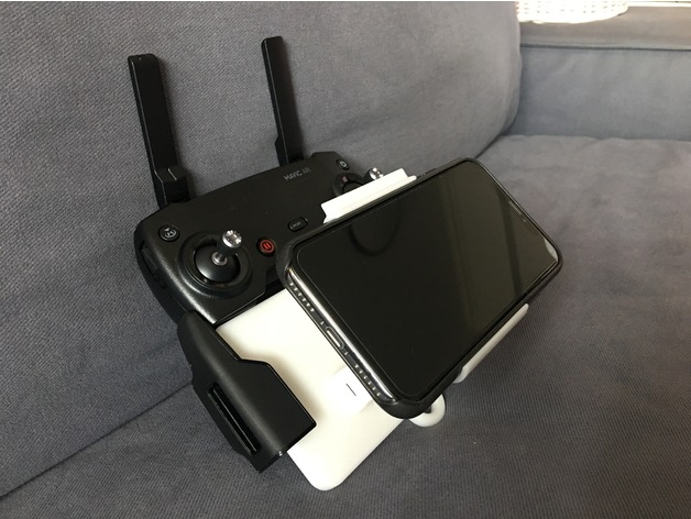 DJI Mavic Remote Control iPhoneX (with Apple Leather Case) Bracket 3D Print Model