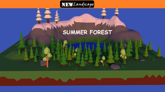 Low-poly Forest 3D Model