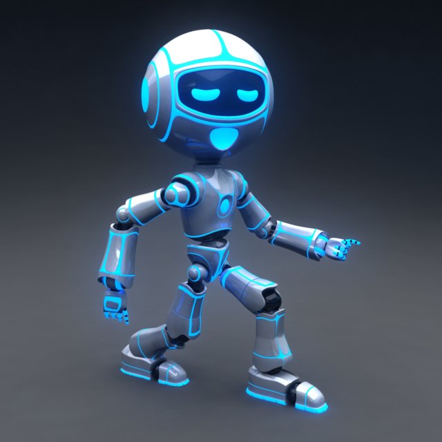Rigged Robot 3D Model