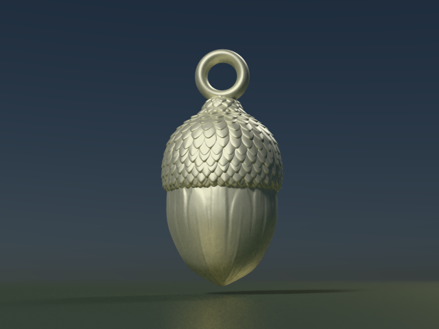 Acorn Pendant 3D Model