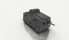 A7V German Tank WW1 3D Model