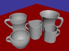 Coffee Mug and Cup Free 3D Model