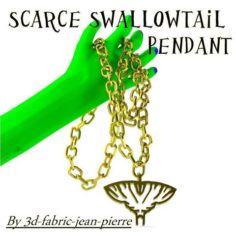 Scarce Swallowtail Pendant 3D Print Model