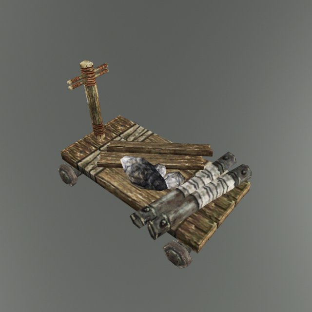 Medieval Transport cart 01 3D Model