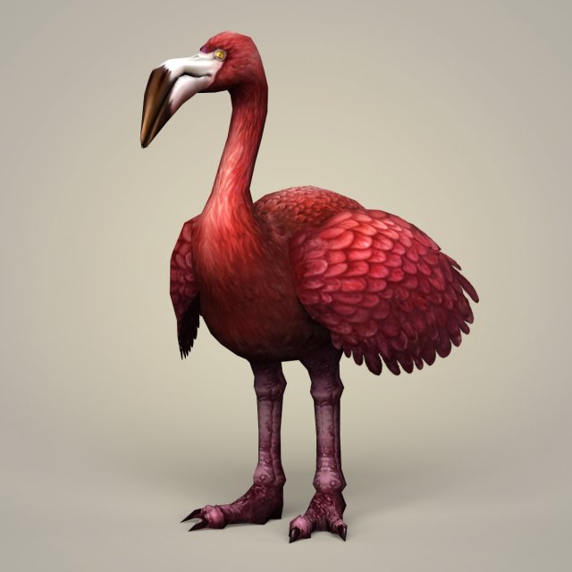 Fantasy Flamingo Bird 3D Model