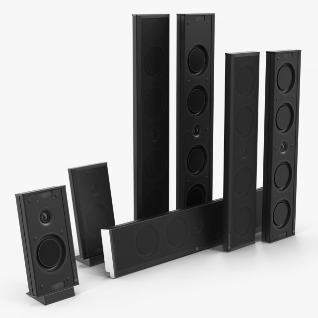 Speakers Set Monitor Audio Shadow 3D Model