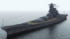 Japanese battleship Yamato 3D Model