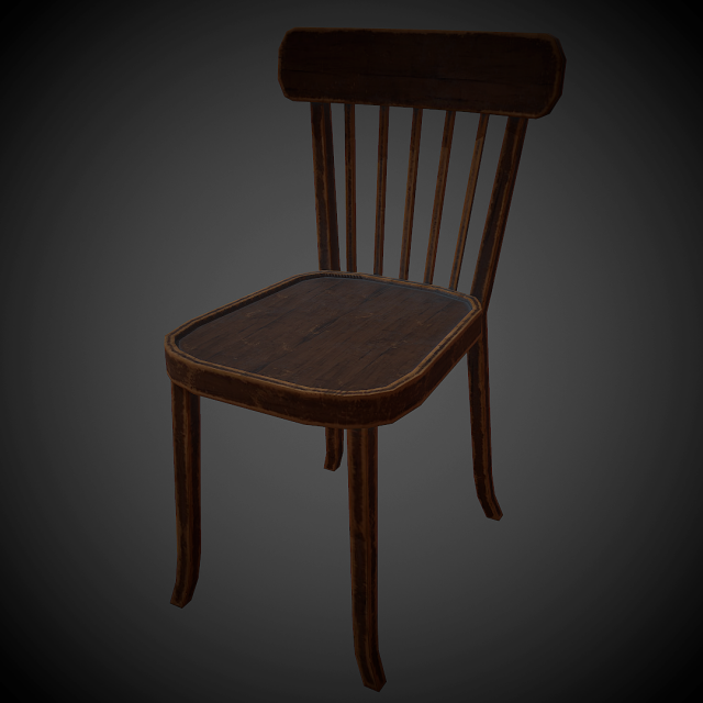 USSR Chair PBR Low Poly 3D Model
