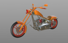 Big Dog K9 Chopper Motorcycle 3D Model