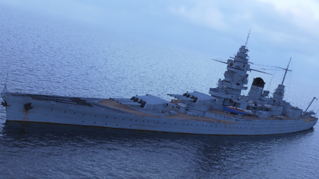 Dunkerque battleship 3D Model