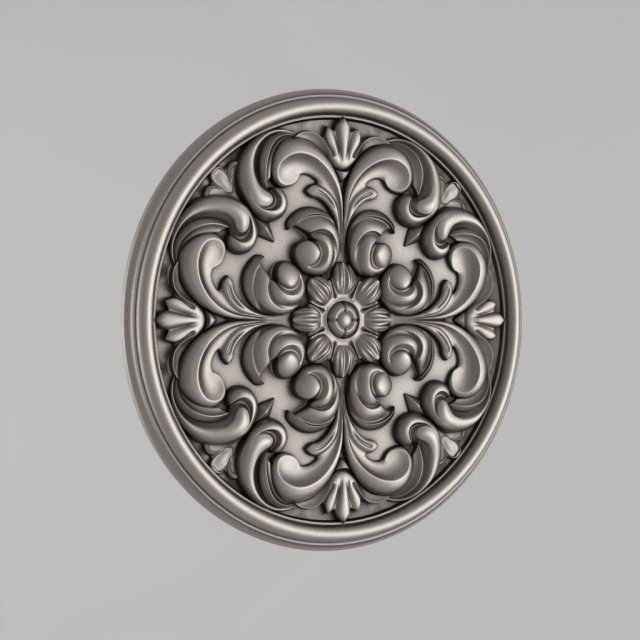 Carved rosettes decor 54 3D Model