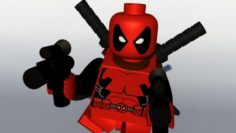 Lego Deadpool ready to animate 3D Model